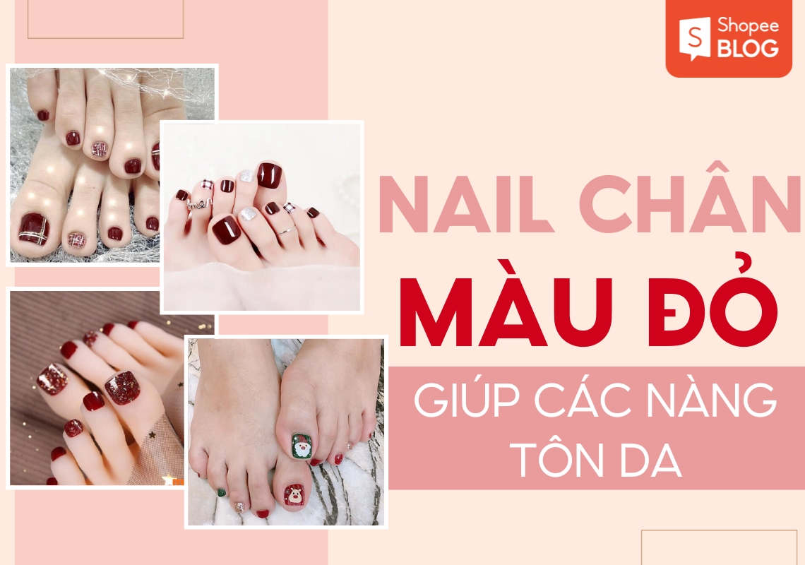 Màu móng chân đẹp màu đỏ