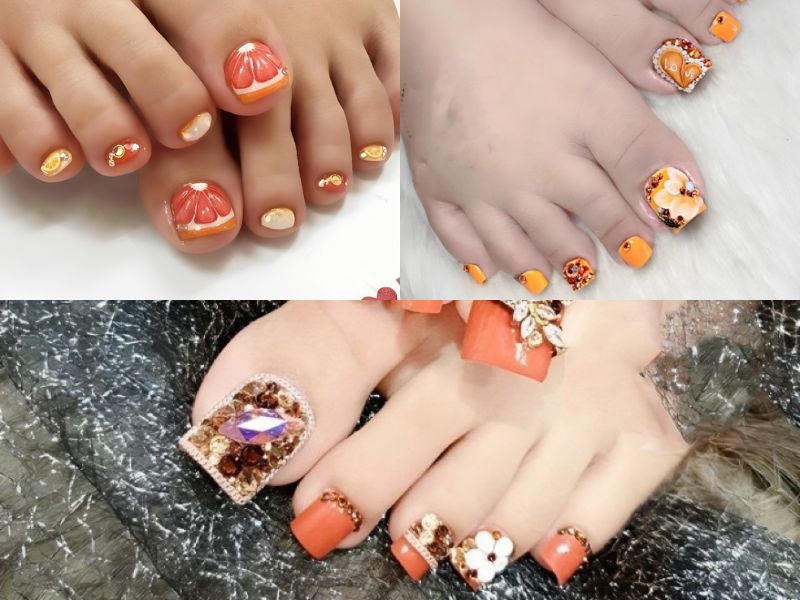 Các mẫu nail đính đá móng chân tinh tế, đẹp mắt nhất hiện nay