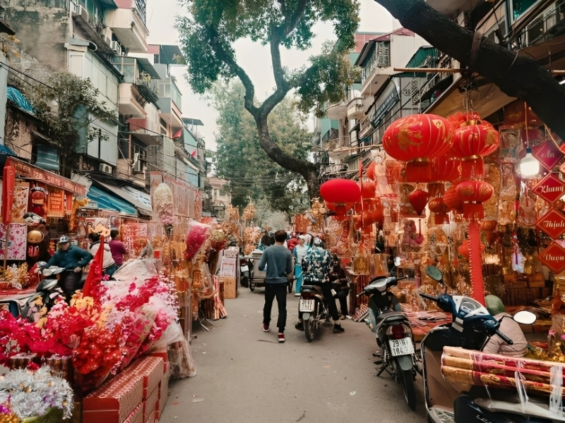 chợ ngày tết