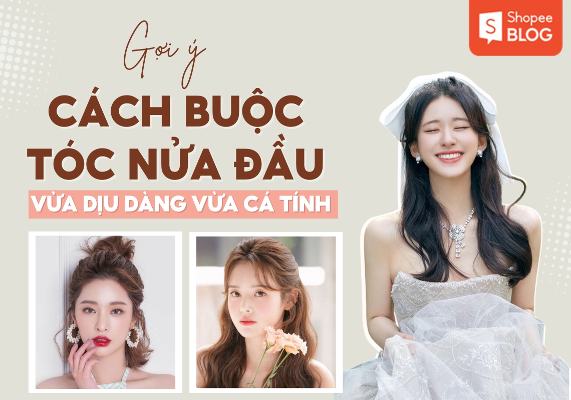 tóc buộc nửa đầu