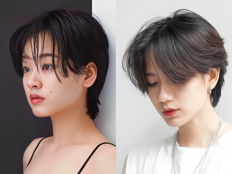 Tóc tomboy mullet 