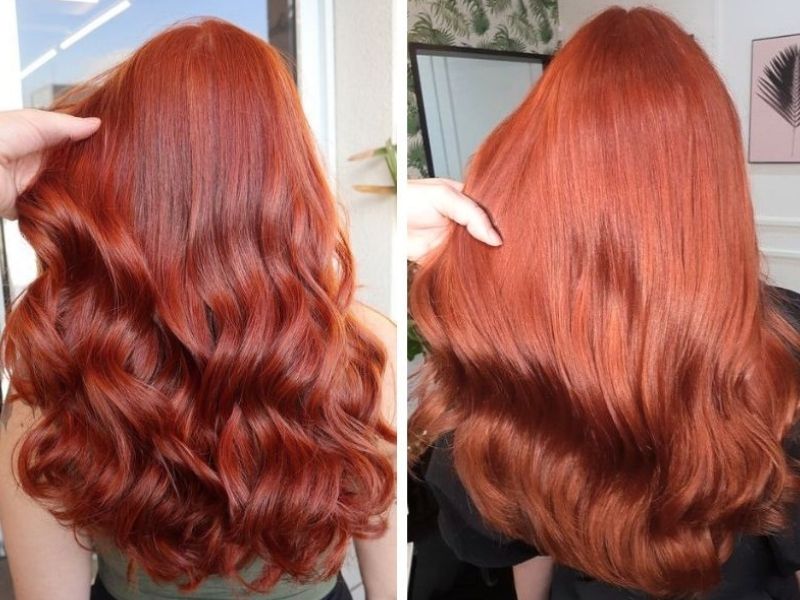 tóc đỏ cam không tẩy