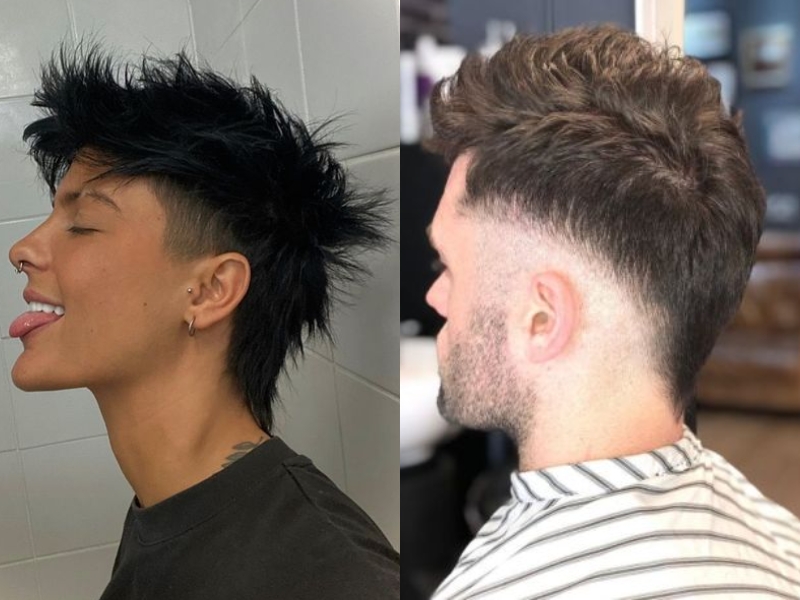 Tóc Mohican gáy nhọn vuốt dựng