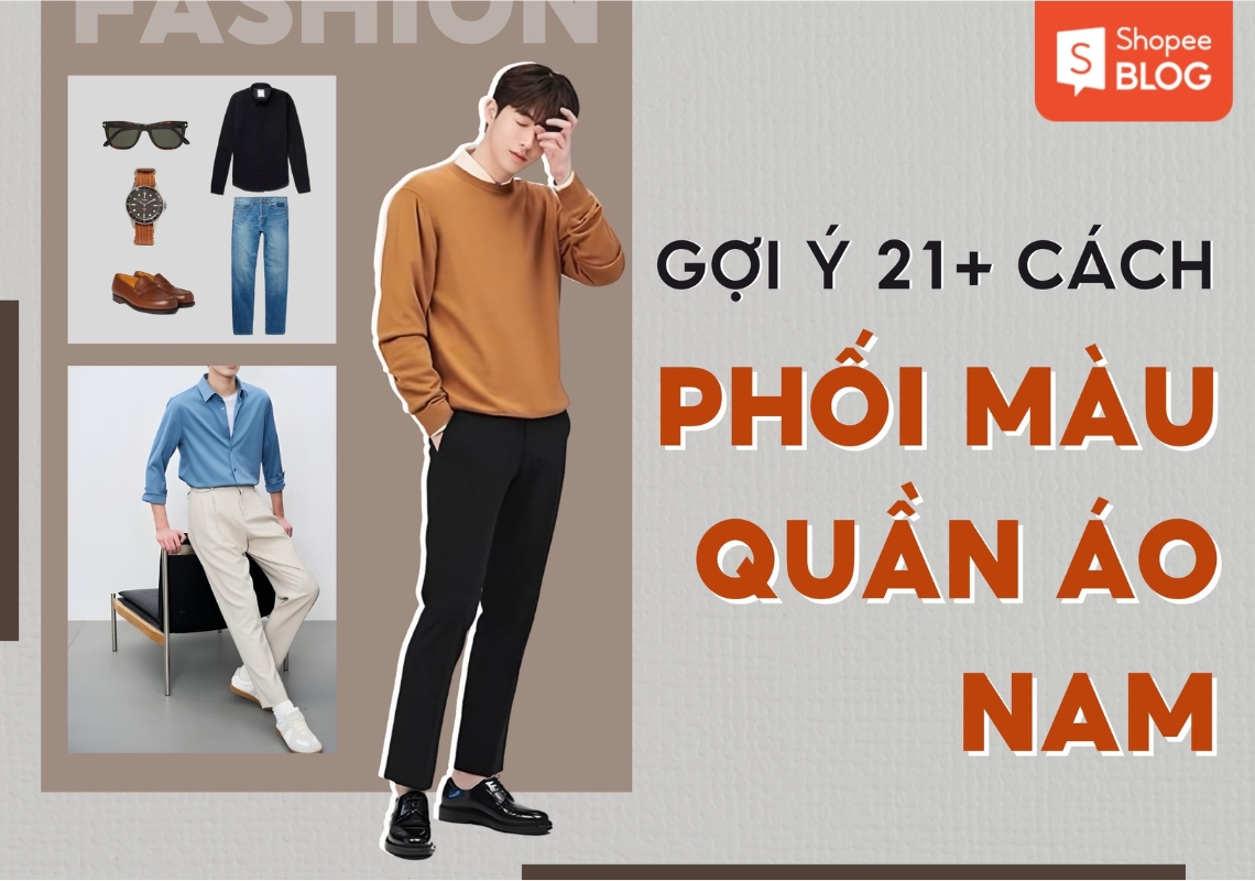 phối màu quần áo nam