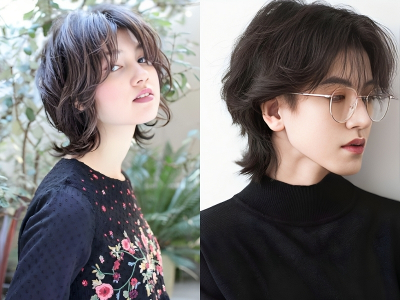 Tóc mullet kết hợp tomboy wolf cut 