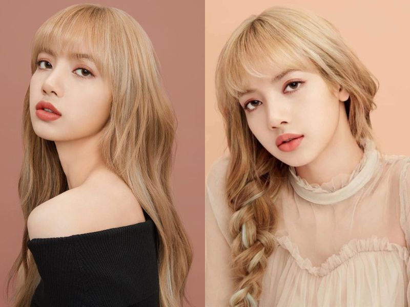 Kiểu tóc nhuộm vàng khói Lisa BlackPink 