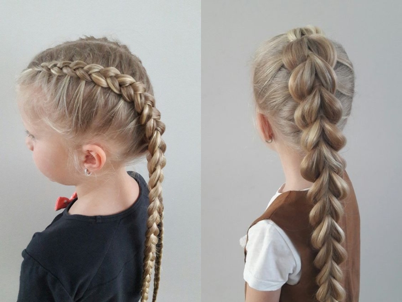 Kiểu tết tóc Hà Lan cho bé gái 
