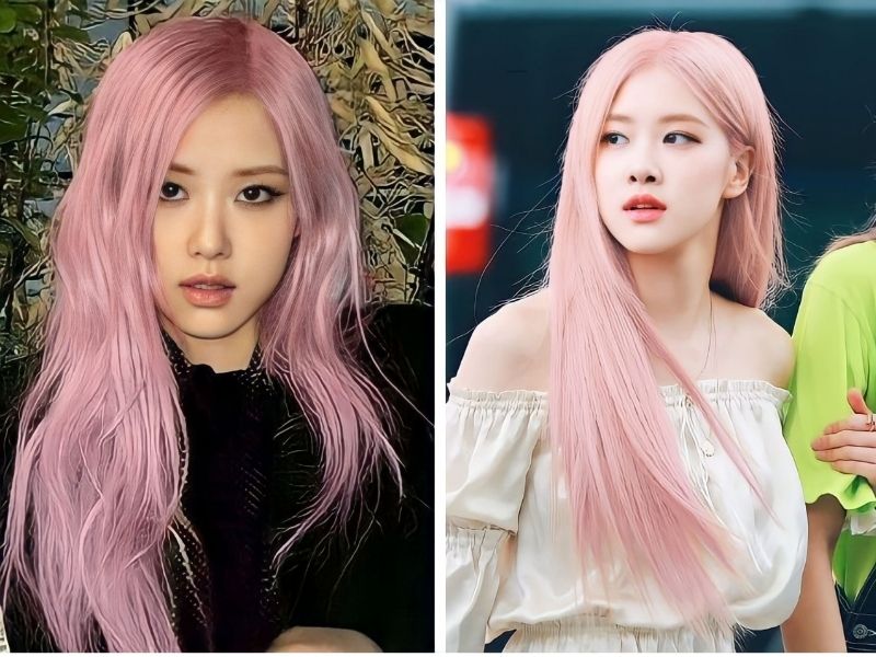 rosé tóc hồng