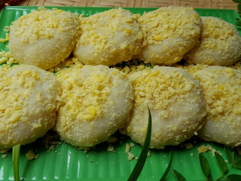 Bánh giầy phủ đậu xanh 