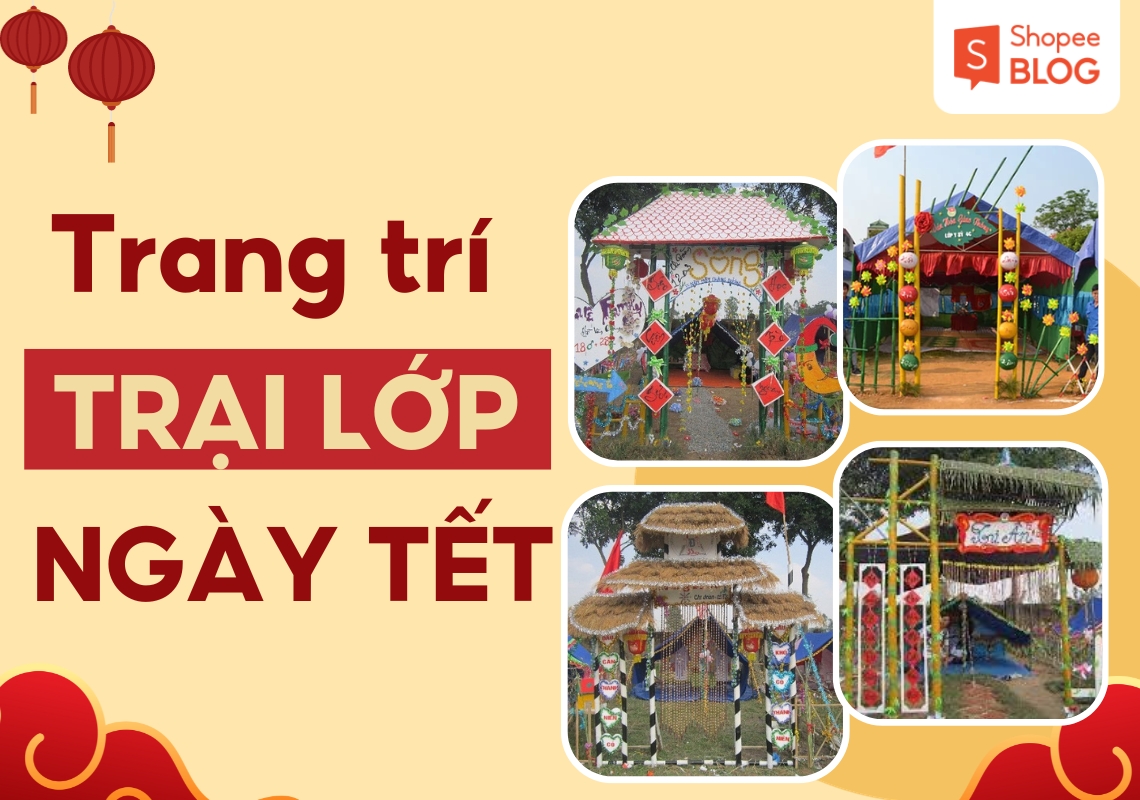 trang trí trại tết