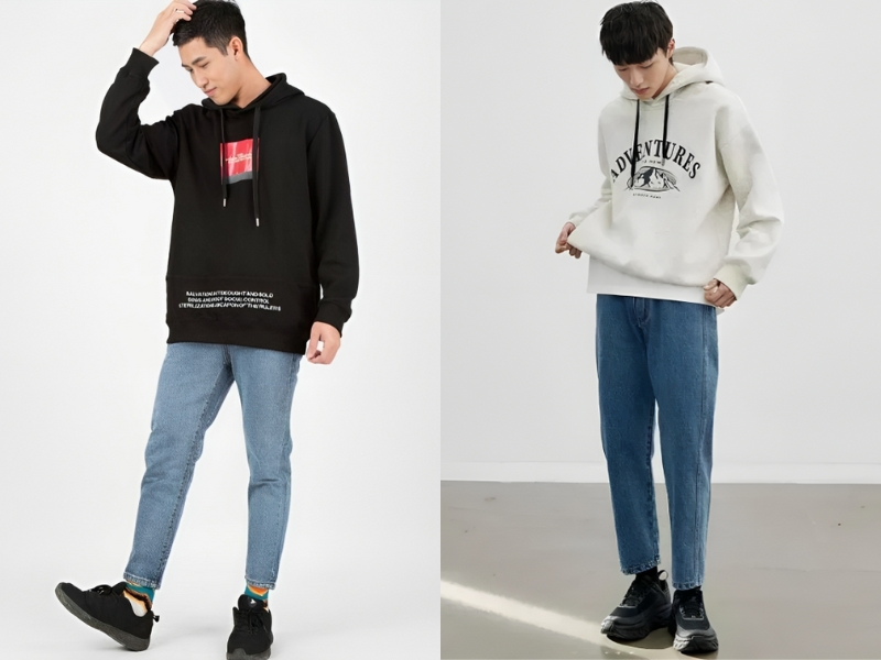 Phối đồ nam với hoodie nam