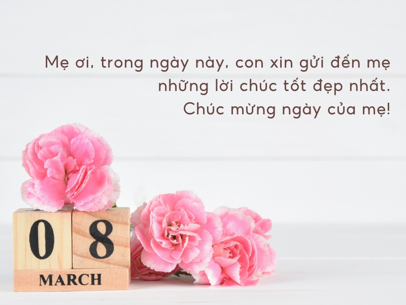 Câu chúc 8/3 cho mẹ 