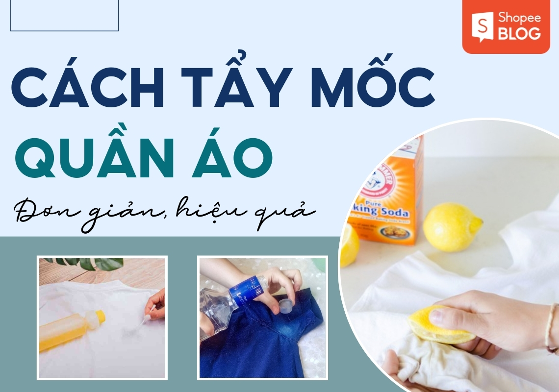 Cách tẩy mốc quần áo