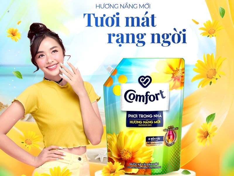 Comfort đậm đặc phơi trong nhà hương nắng mới