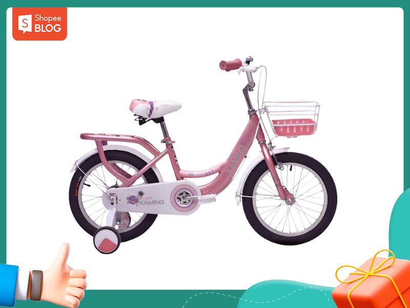 xe đạp màu hồng cho bé
