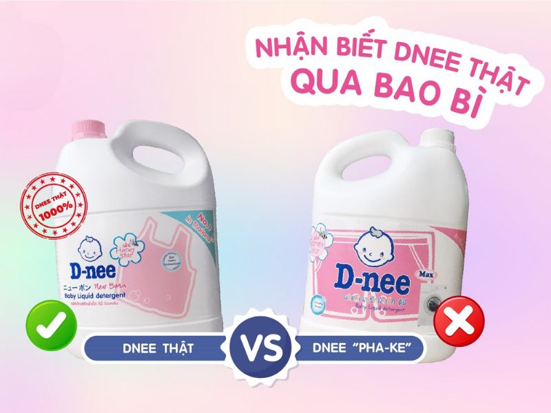 Nước giặt Dnee thật và giả