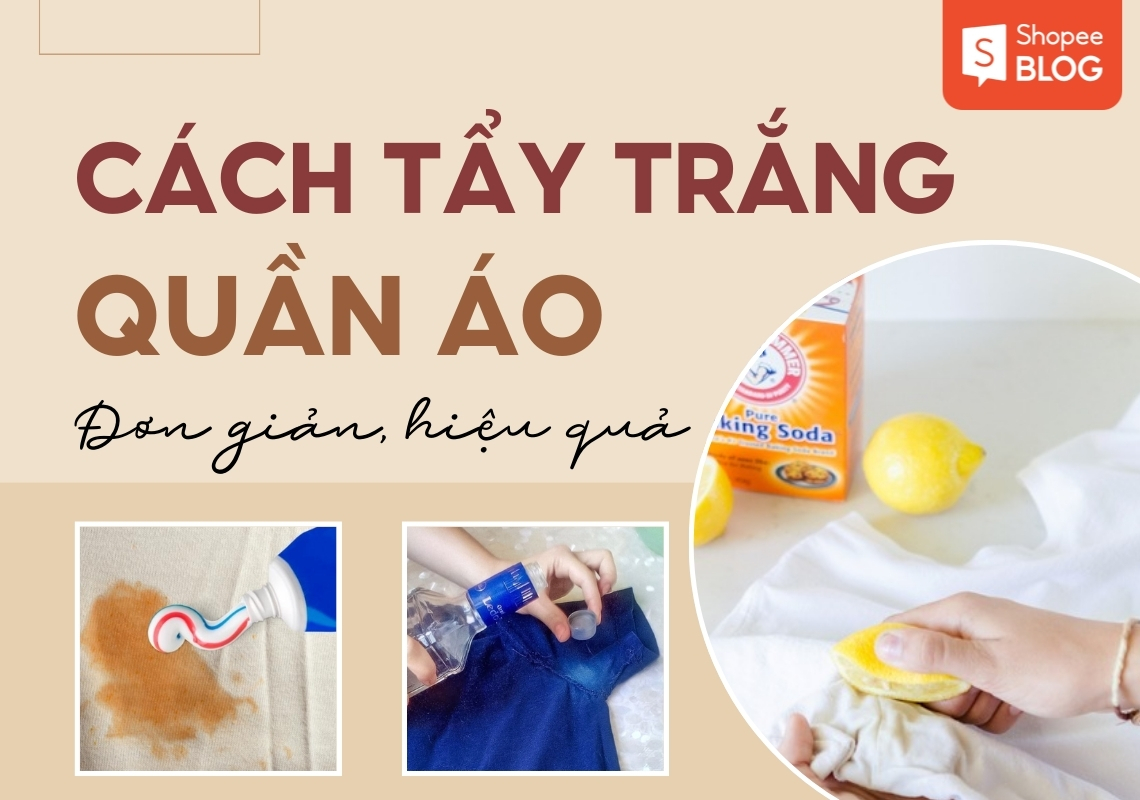 cách tẩy trắng quần áo