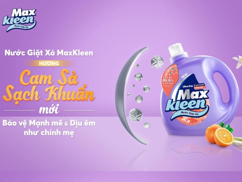 Nước giặt MaxKleen hương cam sả