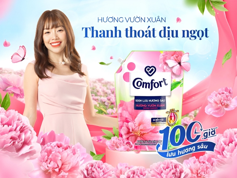 Comfort đậm đặc 100H lưu hương sâu vườn xuân