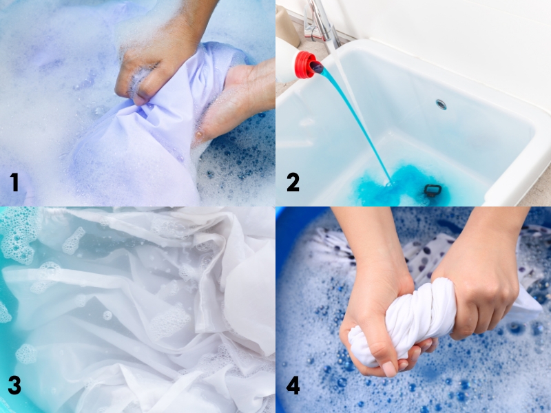dùng nước xả vải khi giặt tay