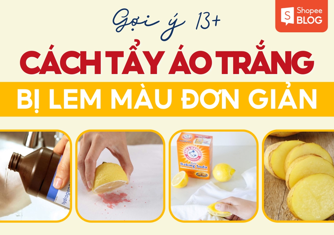 cách tẩy áo trắng bị lem màu từ áo khác