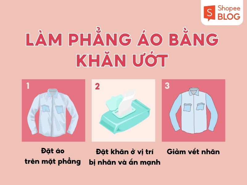 Cách làm phẳng quần áo khi không có bàn là bằng khăn ướt