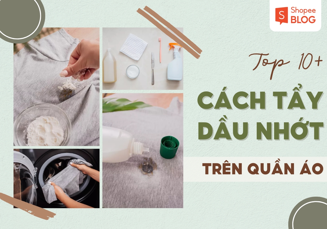 cách tẩy dầu nhớt trên quần áo