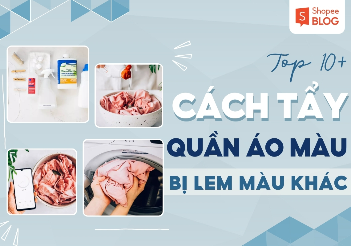 cách tẩy quần áo màu bị lem màu khác