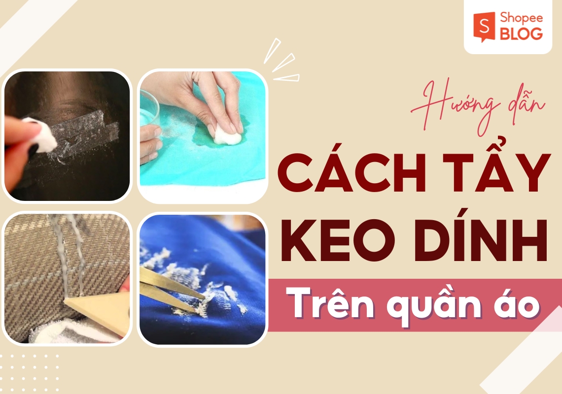 cách tẩy keo dính trên quần áo