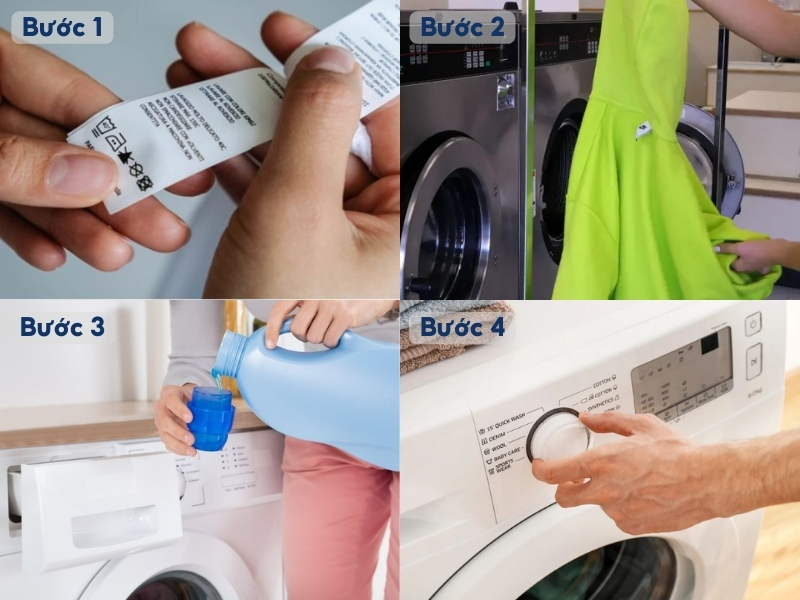 Cách giặt áo hoodie bằng máy giặt 