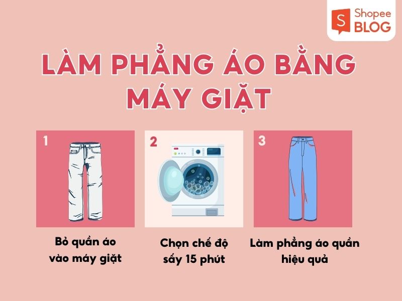 Cách làm phẳng quần jean bằng máy giặt tiện lợi