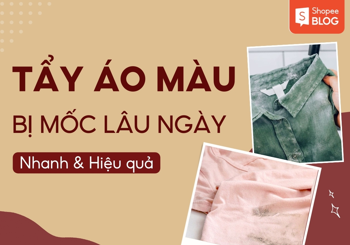 cách tẩy áo màu bị mốc lâu ngày