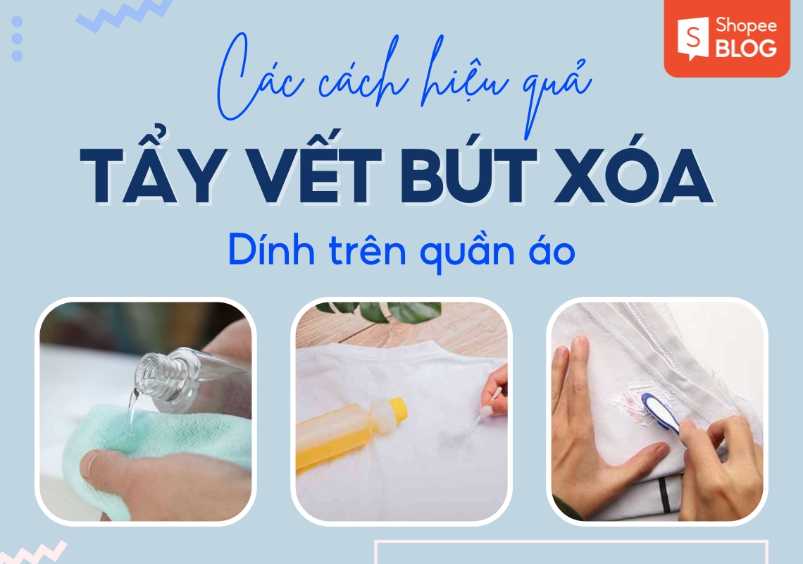 cách tẩy bút xóa trên quần áo