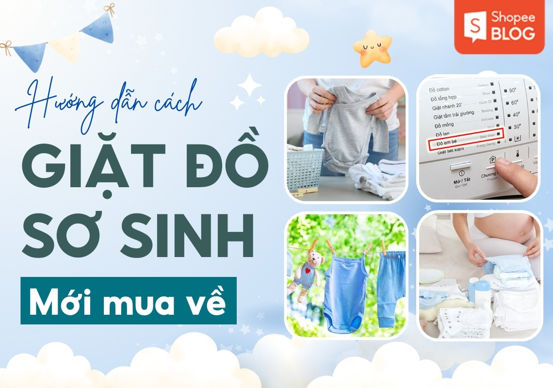 cách giặt đồ sơ sinh mới mua về