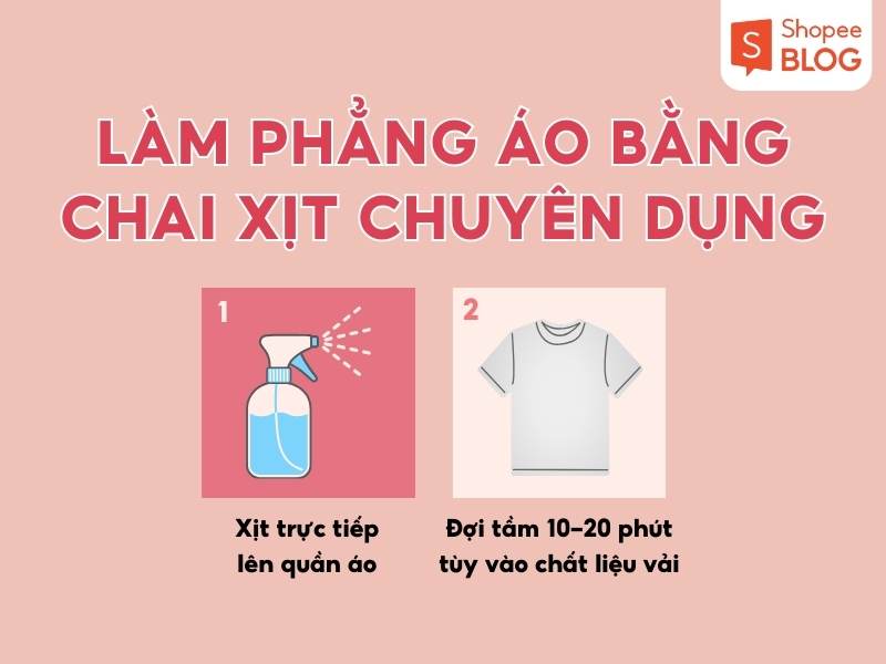 Cách làm quần áo hết nhăn với chai xịt chuyên dụng