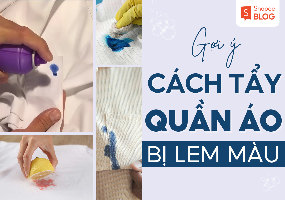 cách tẩy quần áo bị lem màu