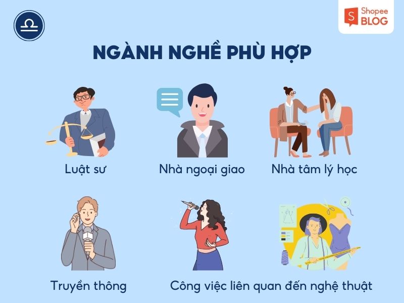 Ngành nghề phù hợp với Cung Thiên Bình