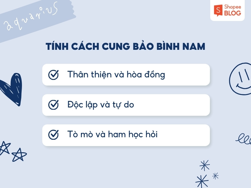 tính cách Cung Bảo Bình nam