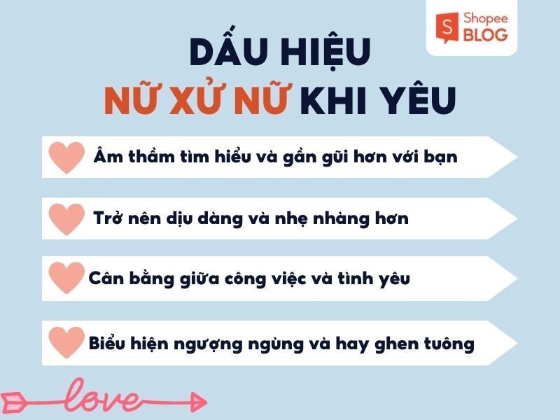 dấu hiệu Xử Nữ nữ đang yêu 