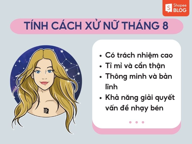 tính cách của cung Xử Nữ tháng 8 