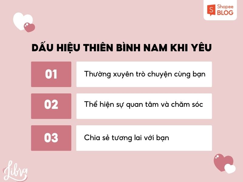 Dấu hiệu nhận biết Cung Thiên Bình nam khi yêu