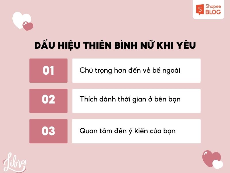 Dấu hiệu nhận biết Cung Thiên Bình nữ khi yêu