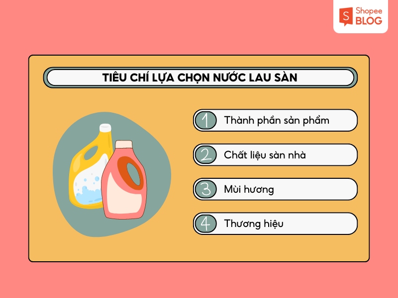 Tiêu chí chọn nước lau sàn