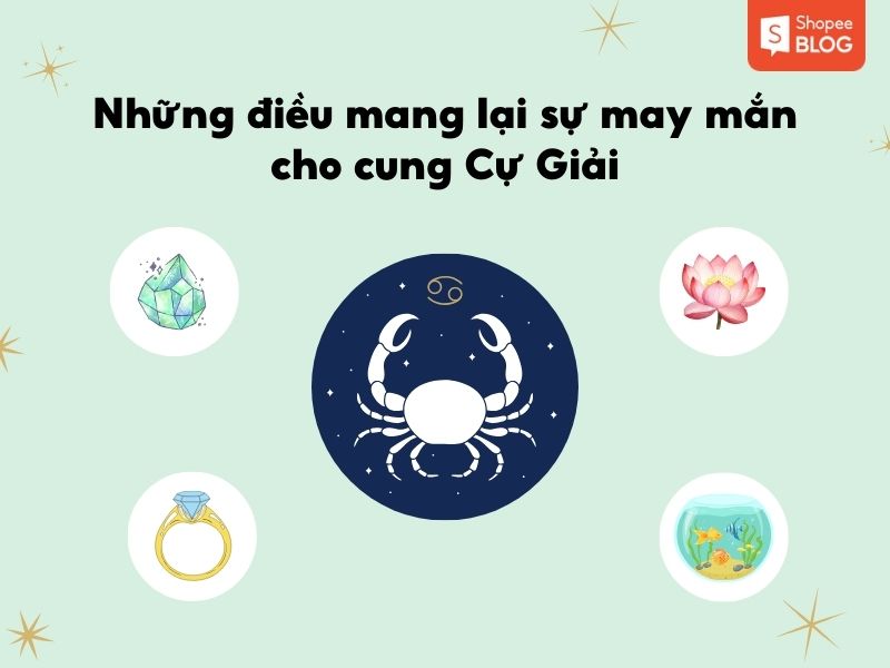 đồ may mắn cho cung Cự Giải