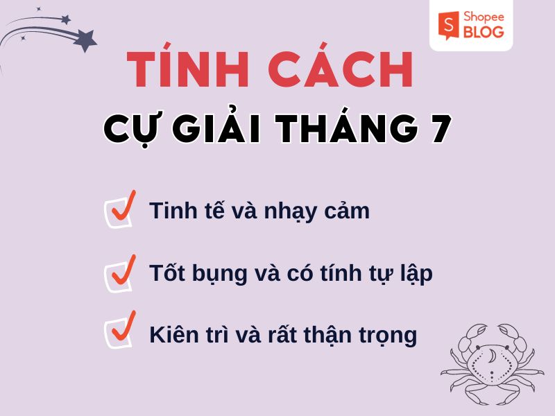 tính cách cự giải tháng 7