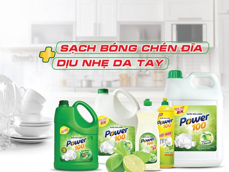 nước rửa chén an toàn Power 100