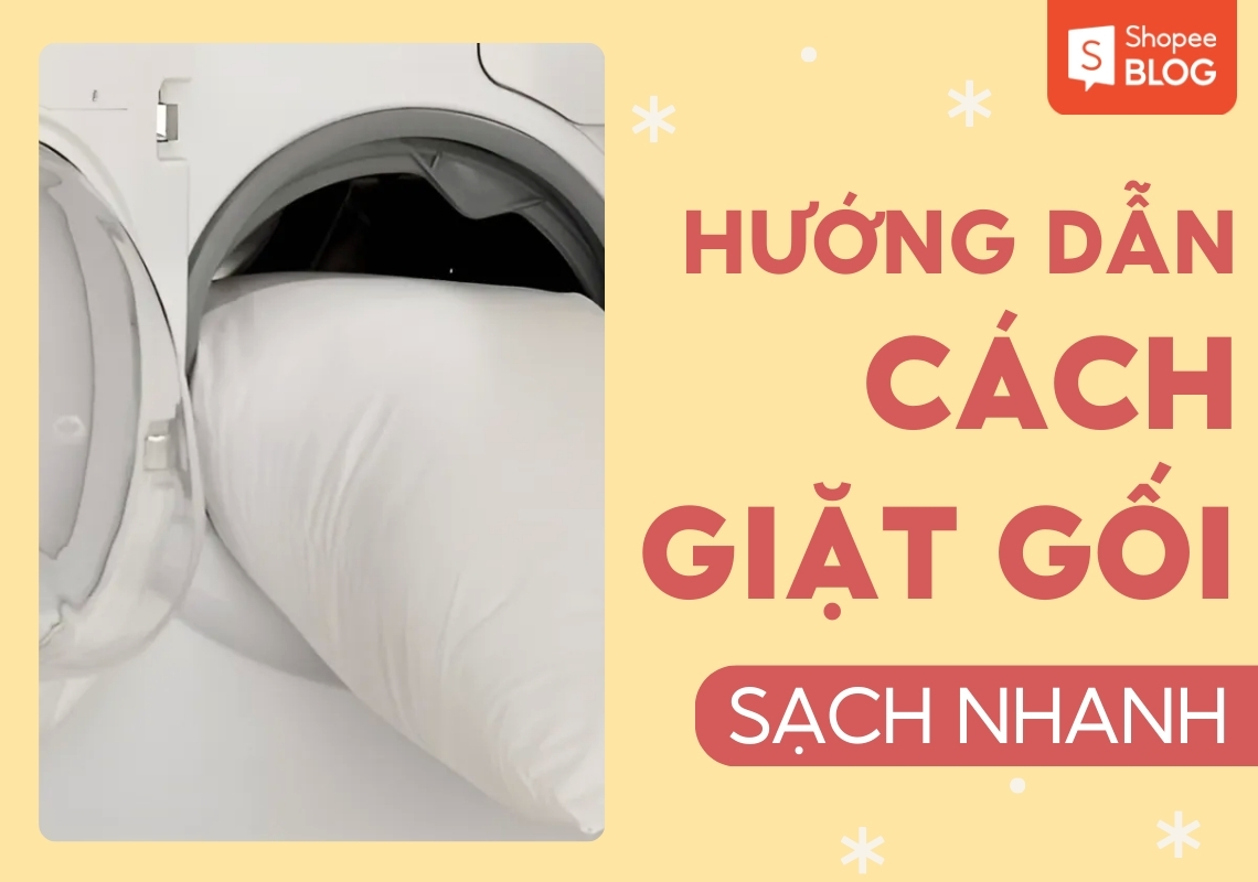 cách giặt gối