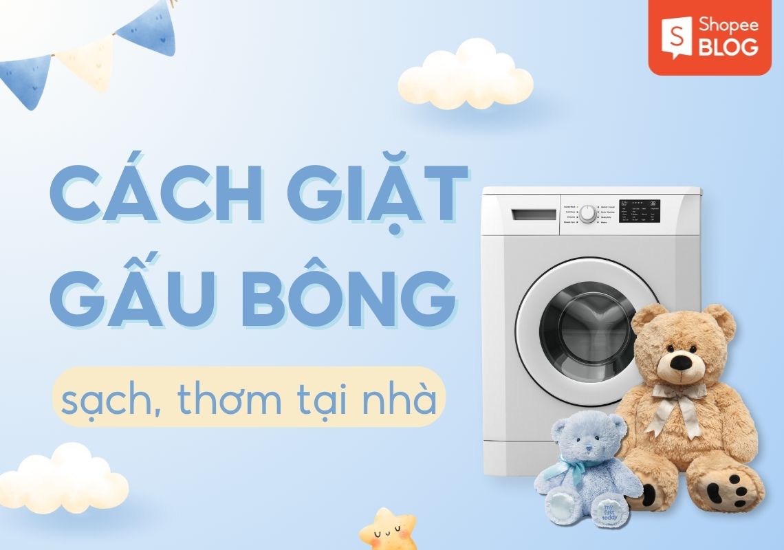 cách giặt gấu bông