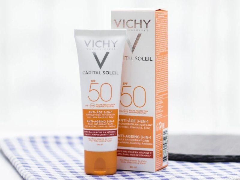 Kem chống nắng chống lão hóa Vichy Capital Soleil 3 in 1 anti-aging 