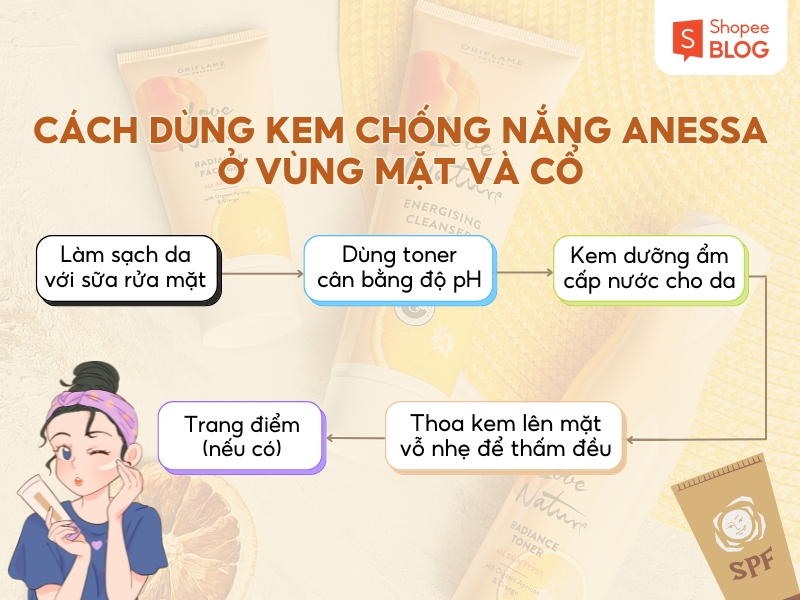 Cách dùng kem chống nắng ở mặt và cổ 